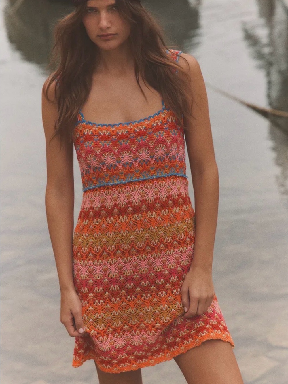 NWT Zara Multicolored Knit Mini Dress Small